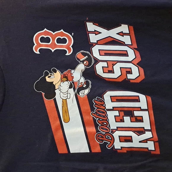 Boston Red Sox Mickey Mouse T-shirt Large - Picture 2 of 3
